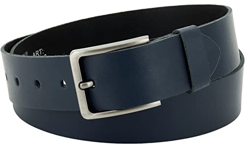 Vascavi Ledergürtel, 4 cm breit, Echtes Leder, Unisex Gürtel für Damen und Herren, MADE IN GERMANY, AM550-SL