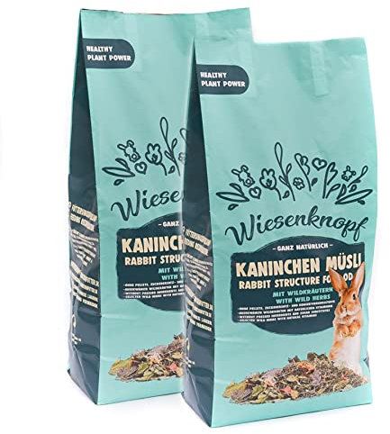 Wiesenknopf Kaninchen Müsli 2x6 kg Doppelpack Kaninchenfutter