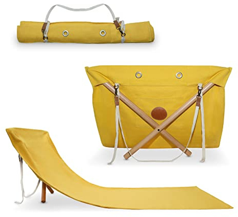 Letssunsit Sunsit - Park & Beach Blanket Chair. Foldable Lounger, Lightweight & Practical - Great Present/Gift - Trendy Foldable Chair - Sunbed - Garden & Park - 100% Cotton Mat