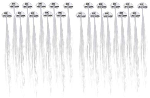 20 LED Haarclips Blinklicht Haarspangen Haarspangen Blinklicht für Bar Tanz Weihnachten Geburtstag - Weiß