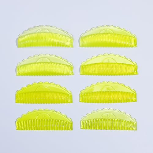 Lomansa Bigodini Laminazione Ciglia, Cuscinetto a Sollevamento delle Ciglia, Super Appiccicoso, Crea Ciglia a Grappolo, Adatto per il Salone (Giallo)