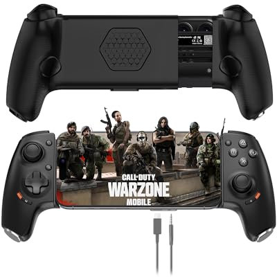 arVin Mobile Gamepad Controller pour Android et iPhone 16/15 Series(USB-C) Support APP Key Mapping/3.5MM Headset Port/Turbo/Macro Key/Hall Joysticks/Cloud Gaming/Streaming sur PS5/PS4/Xbox/Console PC