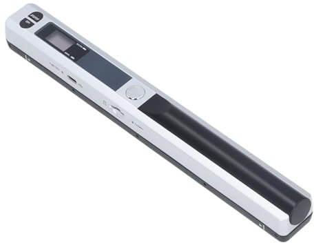 Tragbarer Scanner, 900 DPI Hand-Bildscanner mit Aufbewahrungstasche, Scanstab-Fotoscanner für A4-Dokumente, Bilder, Seiten, Texte (Silver)