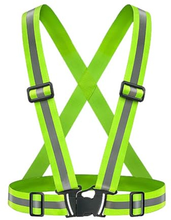 Pmnzdy Gilet réfléchissant pour adultes et enfants - Haute visibilité - Réglable - Gilet de sécurité réfléchissant - Pour jogging, vélo, course, randonnée, moto, jour et nuit - C-Jaune