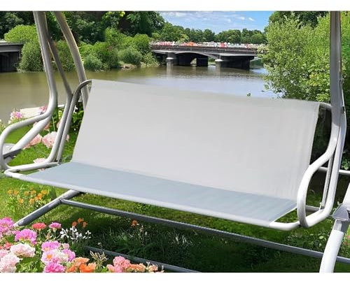 Hollywoodschaukel Sitzbezug Wasserdichtes 600D Oxford-Gewebe,Gartenschaukel Sitzfläche Ersatz,Ersatz-Schaukel Sitzbezug für Hollywoodschaukel (138 * 50 * 50CM,Grau)
