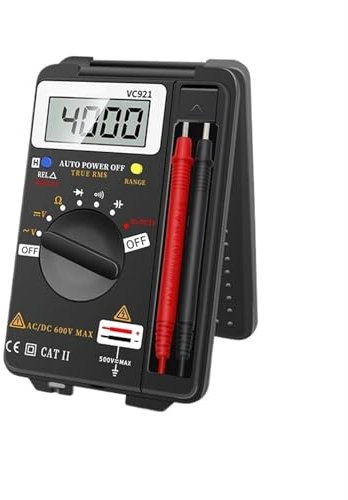 Misuratore LCR digitale Multimetro digitale tascabile portatile for test di capacità, resistenza e frequenza VC921 3 3/4 Mini multimetro digitale personale Analizzatore di componenti reattivi