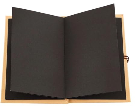 rockible Álbum de recortes negro (18 hojas, 34 páginas) Álbum de recuerdos, libro de fotos para bodas, Día de Valentín, Pequeño