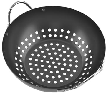 Hohopeti Cestello per Grigliare Verdure Antiaderente Resistente all'Usura Cestello Scolante Professionale per Barbecue Accessorio per Cottura all'Aperto e Riunioni Familiari
