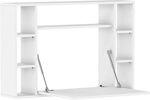 BIM Furniture Hängend klappbarer Schreibtischregale Muse Haushaltsbüro Wandtisch Computertisch (weiß matt)