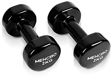 MENCIRO Hanteln 2er Set für Männer und Frauen, 2KG Kurzhanteln Gewichte für Zuhause Fitnessstudio und Krafttraining