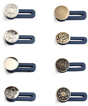 Extension de Bouton,8 Pièces Pantalon Bouton Rallonges de Ceinture pour Hommes Femmes Jeans Jupes Pantalons