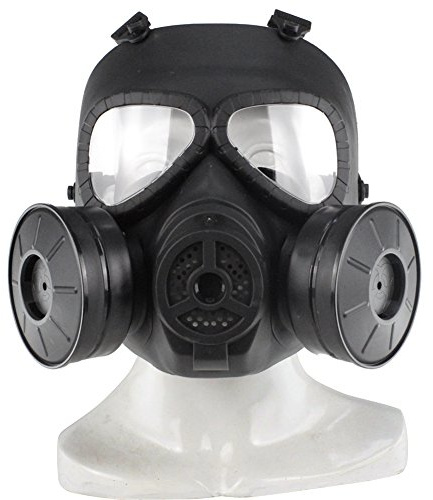 KODENOR Full Face Halloween Masken Cosplay Terrorist Airsoft Maske CS. Simulation Dual-Fan-Gasmaske