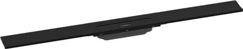 hansgrohe RainDrain Flex Shower Drain Set 900 mm Floor Drain Shower Can Be Shortened for Wall Mounting, Matt Black