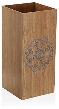 Versa Mandala Schirmständer für Eingang, Raum oder Halle, moderner Schirmhalter, Medidas (Al x L x An) 48 x 22 x 22 cm, Holz, Farbe: Braun