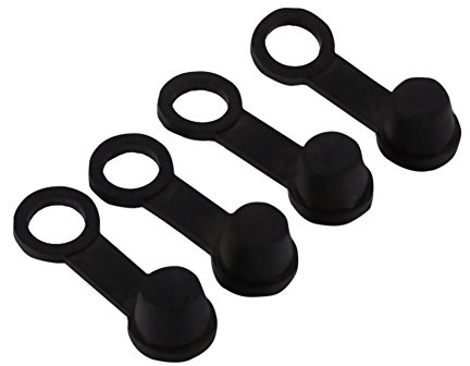 Schutzkappen Shimano Bremse, Schmiernippelkappen, 4x Schwarze Gummi-Bremsentlüftungsnippelkappen-Staubkappen, Bremsentlüftungs-Schraubkappen AC-Gummikappenabdeckung 8 Mm Motorrad-Motorradabd