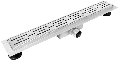 Balneo Duplex Decor Stripes Duschrinne 80 cm, Edelstahl AISI 304 | Edelstahl AISI 304, Dekorpanel, Einbautiefe ab 52 mm, 55 l/min, Schmutzfangkorb, 10 J. Garantie