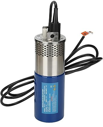 HEXEH water pump submersible (Brushless Motor) 12V 24V 12L/min 120M Submersible Solar Pump Energy Water Pump Deep Well Outdoor Garden Wash Bilge Cleaning (Color : Blue, Size : 12V)
