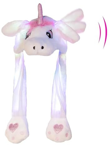 Anyingkai Möbel öronmössa, Sonic öronmössa, flytta öronmössa, mössa med öron och ljus, plyschhatt med LED-lampor, jul-cosplay julhatt