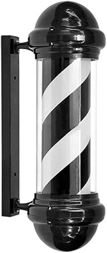 Tiras de Luces Led Blancas y Negras con iluminación giratoria, Poste de Peluquero de 29 , luz Led para Exteriores, Estilo clásico, peluquería, barbería, Signo 22.10.3