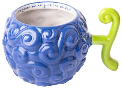 Grupo Erik: Tazza One Piece Gom Gom Fruit | Tazza da colazione personalizzata One Piece 500 ml, in dolomite dipinta a mano, ideale come One Piece Gadget, One Piece Regali