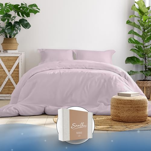 Samthus Bettwäsche 200x200 Baumwolle Satin - Oeko-Tex Made In Green - Rosa | Himmlisch weicher Schlaf - Bettwäsche-Set mit 1x Bettbezug 200x200 + 2x Kissenbezug 80x80 - Duvet Cover - Rosa Altrosa