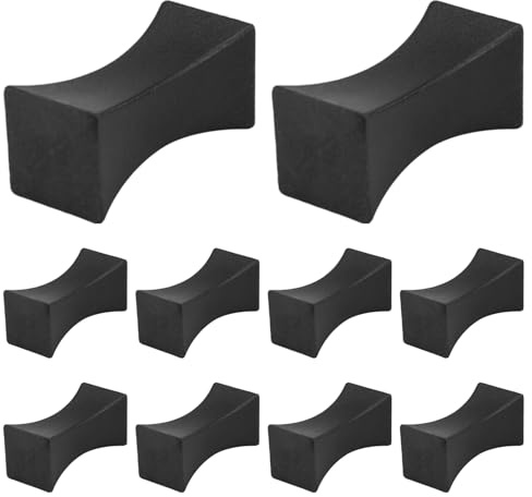 Tsudoku 10 Piezas Resto de Palillos Palillos PequeñOs Soportes de Cuchara Tenedor Juego de Palillos Utensilio Cubiertos Soporte Negro