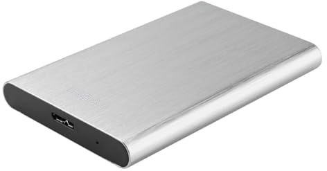 LYEAA Estuche para Disco duro externo portátil USB 3.0 de 2,5 pulgadas y 1 TB - Caja de Disco duro metálico de alta velocidad para libros, tabletas y PC