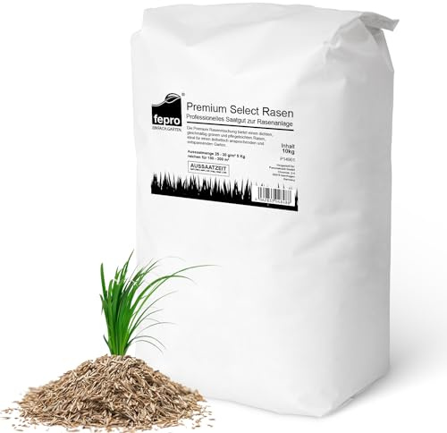 10kg Premium Rasensamen für Profis 400m², Zierrasen Superrasen, besonders dichtwachsend und tiefgrün, ideal für Neuansaat und Nachsaat, Rasensaat Grassamen
