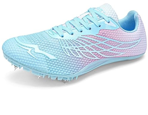 PENXZT Leichtathletik-Schuhe Herren Damen Atmungsaktiv Spikes Sprint-Schuhe 8 Nägel Mittelstrecken-Laufschuhe Leichtathletikschuhe Jugendsportschuhe,A,37 EU