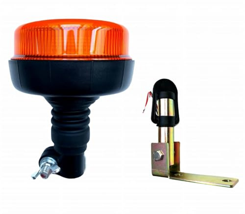 MelTruck® LED Rundumleuchte Warnleuchte 12V 24V R65 R10 flex Rundumkennleuchte 12 LED E9 (Aufsteckrohr K)