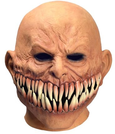 RAPGET Halloween Scary Zombie Teeth Mask Sharp Teeth Cosplay Monster Full Head Mask Creepy Vampire Devil Costume Corpse Party Latex