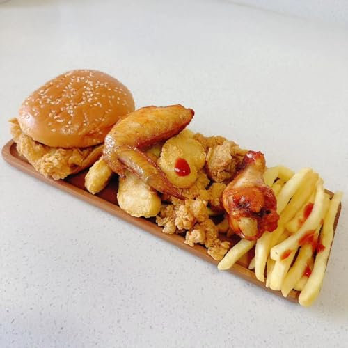 Platos y bandejas rectangulares de madera maciza para servir, tablas de madera de acacia natural, tabla de queso, platos de aperitivos para pasteles, platos de cocina para platos de alimentos, bandeja