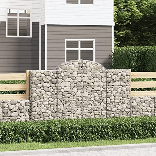 ShGaxin Cesti Gabbioni ad Arco 3 pz 200x50x120/140 cm Ferro Zincato,Gabbioni,Cesti Gabbioni ad Arco,Gabbioni da Giardino,Gabbioni Metallici per Pietre-3146342