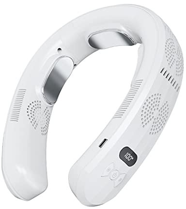 JSGHGDF Ventilador de cuello colgante de 6000 mAh, calentador de cuello y ventilador portátil, refrigeración por aire, ventiladores sin aspas, enfriador para exteriores