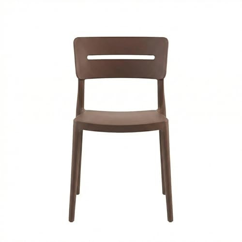 Cribel Set 4 Sedie Bella Bronzo in Polipropilene | Sedie Impilabili per Cucina, Sala da Pranzo, Giardino e Bar | Design Moderno, Resistenti e Facili da Pulire (BRONZO)