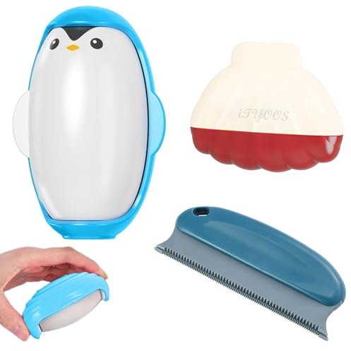 3 Stück Tierhaarentferner für Hunde & Katzen, Fusselentferner, Haarentferner für Haustiere, Hair Remover Roller, Lint Roller für Haustier Haar, Kleidung, Reisen, Haus