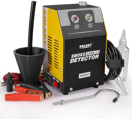 Solary Autorauchmaschine – EVAP-Leckdetektor mit eingebauter Luftpumpe, Drucksensor für Rohrsysteme und Kraftstoffsysteme, 12V-Vakuum-Diagnosegerät für alle Fahrzeugtypen