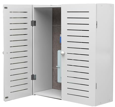 LIKANGLONGJU Protection pour Chauffe-Eau à Gaz, Grille Cache Radiateur Mural, Armoire de Rangement en PVC, Idéale pour la Maison, Le Bureau(60x60x25cm/24x24x10in)