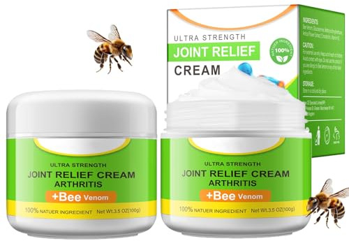 Bienengiftsalbe, 2 Stück Bienengift Creme, Bee CremeJoint Gel, Bee Venom Joint Cream, Deep Nourishment, Natürlicher Care Cream für im Rücken, Armen, Hinterhand, Beinen, Füßen, für Alle Hauttypen(200G)