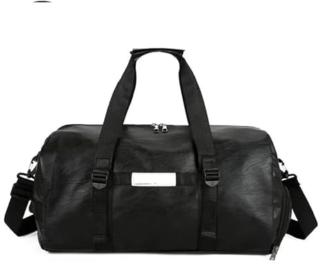 Große Weekender Leder Sporttasche, Large | Echt Leder, Schuhfach, Damen & Herren, Wasserdicht, Reise & Training