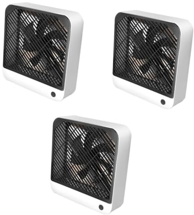 Ciieeo 3 Piezas Ventilador de Mesa Silencioso Mini con Batería Recargable USB Ventilador Portátil para Oficina Dormitorio y Hogar Compacto y Duradero para Verano