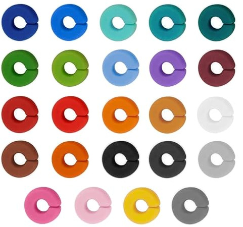HONQX Glasmarkierer Silikon, 24 Stück Glas Weinglas Gläser Markierer Markers Bunte Glasmarker Glass Markierung Trinkgläser Silicon