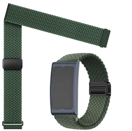SUGARJAR Flätat Klockarmband Kompatibelt med Amazfit Helio, Elastiskt Nylon armband 22mm Sport med Magnetisk Stängning för Amazfit Helio–Damer Herrar (Handled/Fotled)