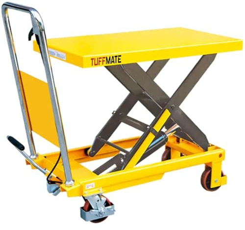 TUFF MATE Lift Table 300kg Mobile Scissor Lift Hydraulic Lifting Platform Table Trolley Cart Truck