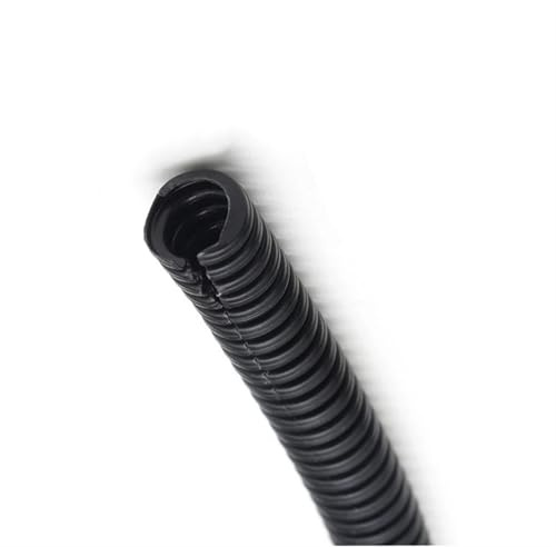 Tubo corrugato flessibile, Flessibilità del manicotto protettivo in plastica for tubi ondulati isolati in PP nero aperto(11.6mmx8mmx1meter)