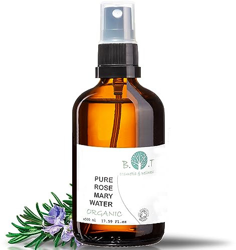 Acqua di Rosmarino, Stimola la Crescita dei Capelli, Rinforza i Capelli, Antiforfora, Anti-caduta, Tonico Detergente per la Pelle Grassa e a Tendenza Acneica, 500 ml