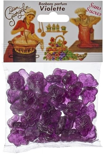 Lucien Georgelin Bonbons à la Violette sans Sucre 120g Lot de 6