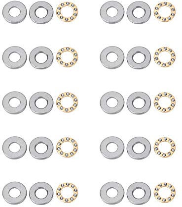 10pcs Axial-Kugellager, Lagerstahl-Präzisions-Hochgeschwindigkeitsflachlager-Satz, für Maschinenbau, Anlageninstallation und Wartung(F9-20M 9 * 20 * 7mm)