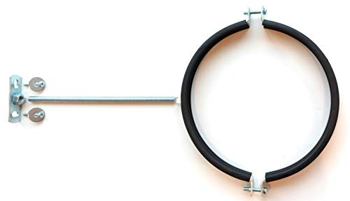A 200mm (8 inch) Pipe or Boiler Flue Bracket Kit with Choice of Pre-Cut Threaded Rod (25cm Threaded Rod)