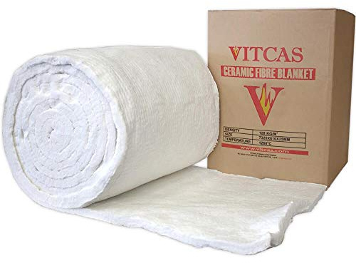 VITCAS 1260°C 13mm Ceramic Fibre Blanket - Kiln Furnace Forge - Premium Quality – No Chemicals – Heat Resistant - Excellent Insulation - Quick to Repair - Sound Damping Properties